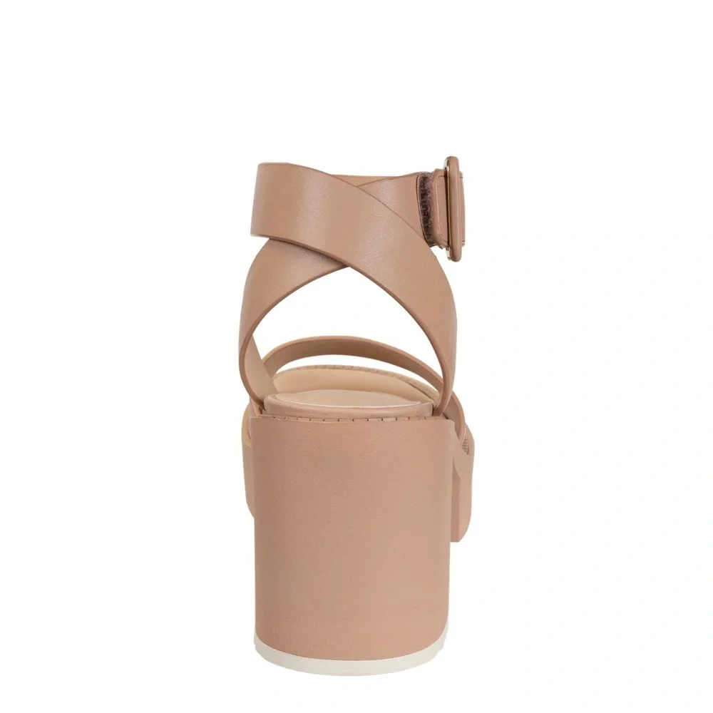 Naked Feet Iconoclast Heeled Sandals in Nude